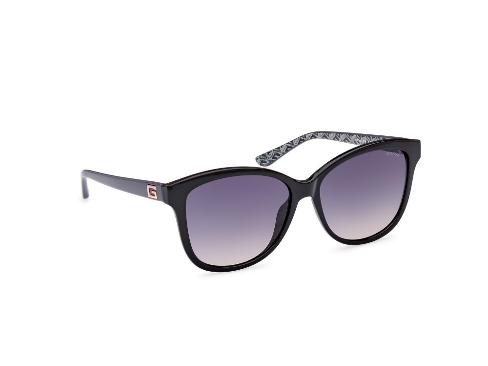 Occhiali da sole Guess GU7920 (01B) colore nero lucido - grigio lucido forma rotondo lenti fumo grad.