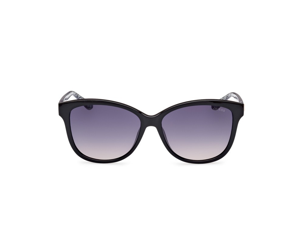 Occhiali da sole Guess GU7920 (01B) colore nero lucido - grigio lucido forma rotondo lenti fumo grad.