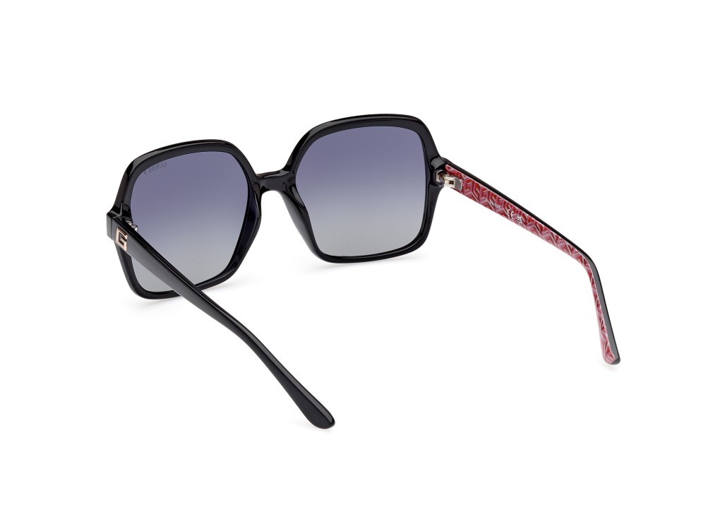 Occhiali da sole Guess GU7921-H (01D) colore nero lucido  forma quadrato lenti fumo polar.