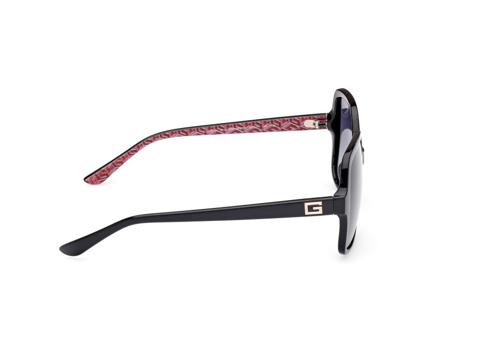 Occhiali da sole Guess GU7921-H (01D) colore nero lucido  forma quadrato lenti fumo polar.