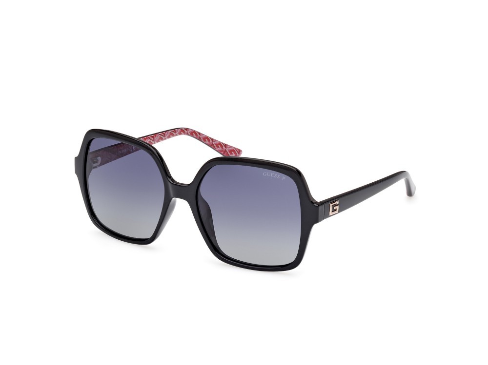 Occhiali da sole Guess GU7921-H (01D) colore nero lucido  forma quadrato lenti fumo polar.