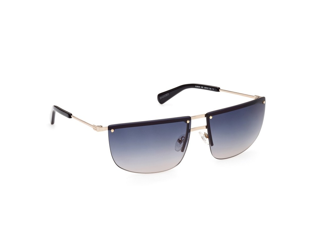 Occhiali da sole Guess GU8256 (32B) colore oro  forma rettangolare lenti fumo grad.