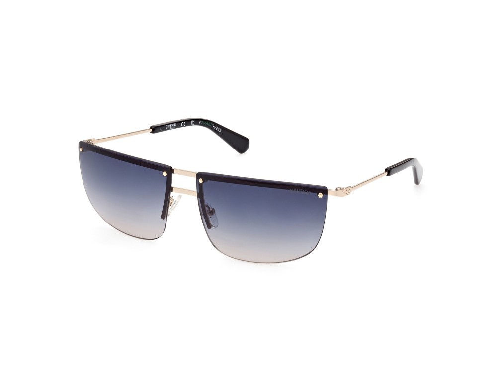 Occhiali da sole Guess GU8256 (32B) colore oro  forma rettangolare lenti fumo grad.