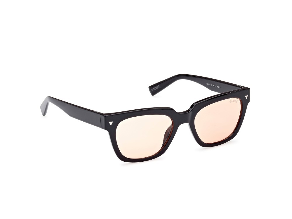 Sonnenbrillen Guess GU8265 (01E) farbe nero lucido form quadratisch gläser marrone