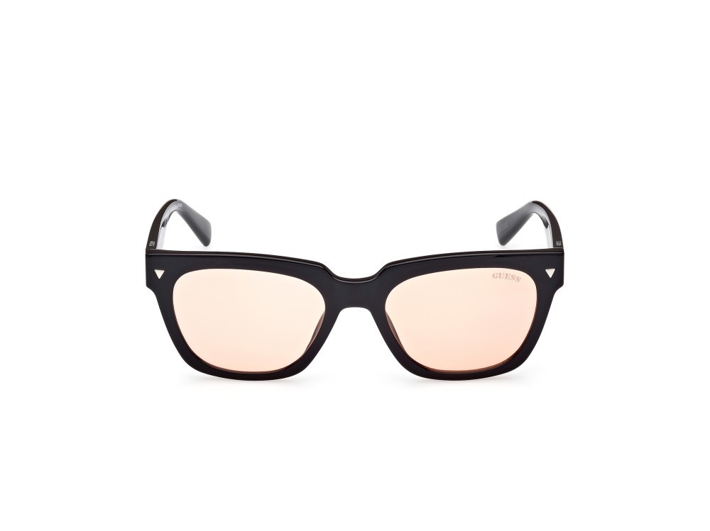 Sonnenbrillen Guess GU8265 (01E) farbe nero lucido form quadratisch gläser marrone