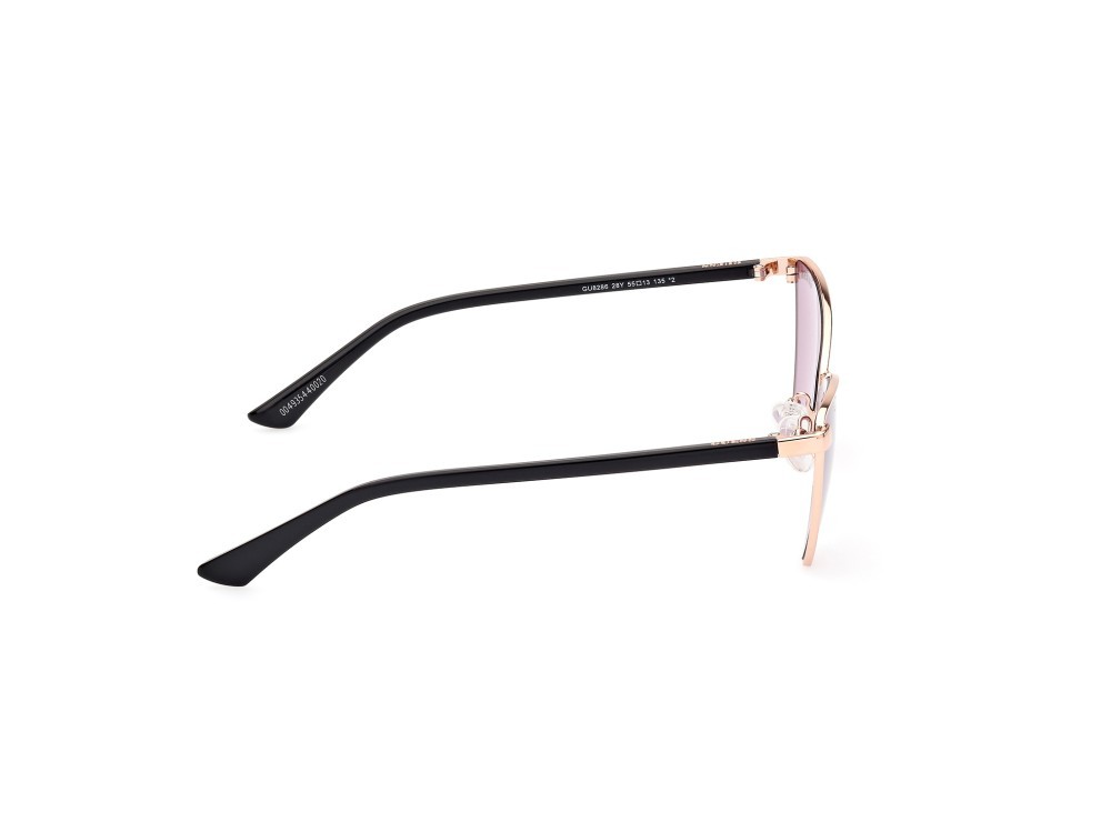 Occhiali da sole Guess GU8286 (28Y) colore oro rosè lucido forma geometrico lenti viola