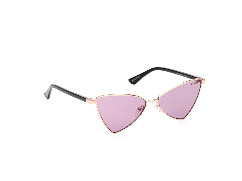 Occhiali da sole Guess GU8286 (28Y) colore oro rosè lucido forma geometrico lenti viola