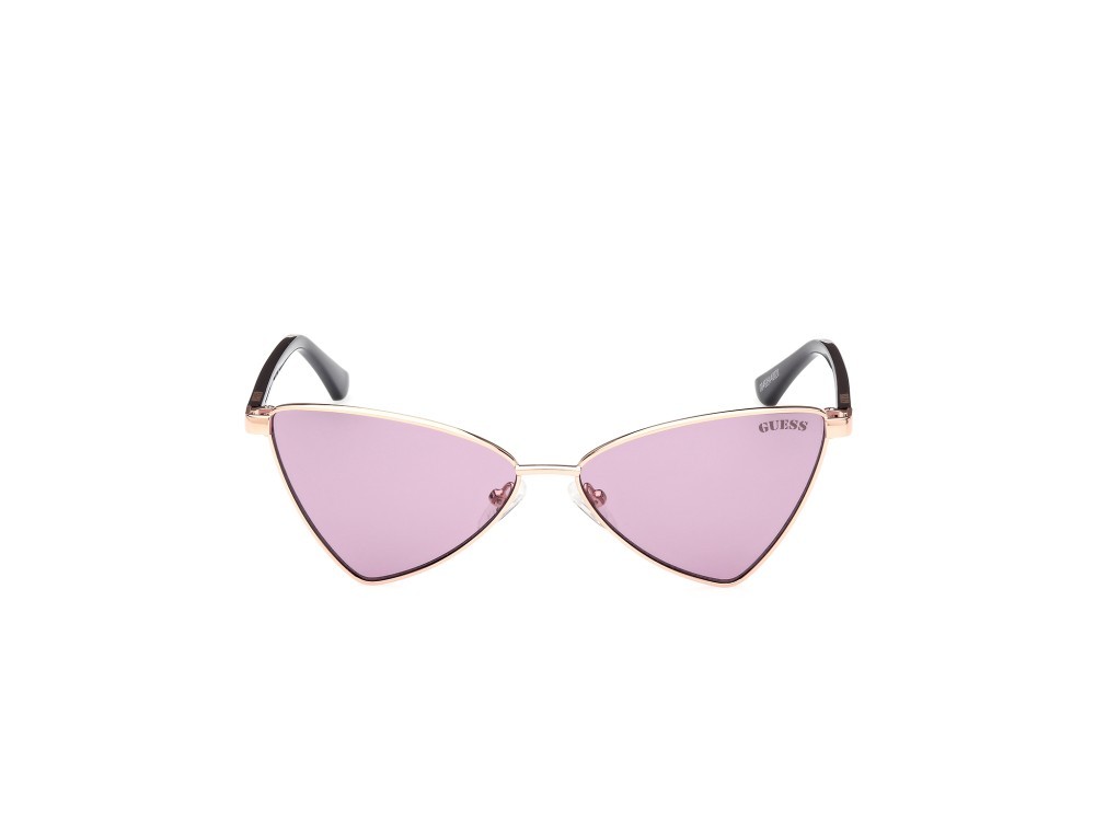 Occhiali da sole Guess GU8286 (28Y) colore oro rosè lucido forma geometrico lenti viola