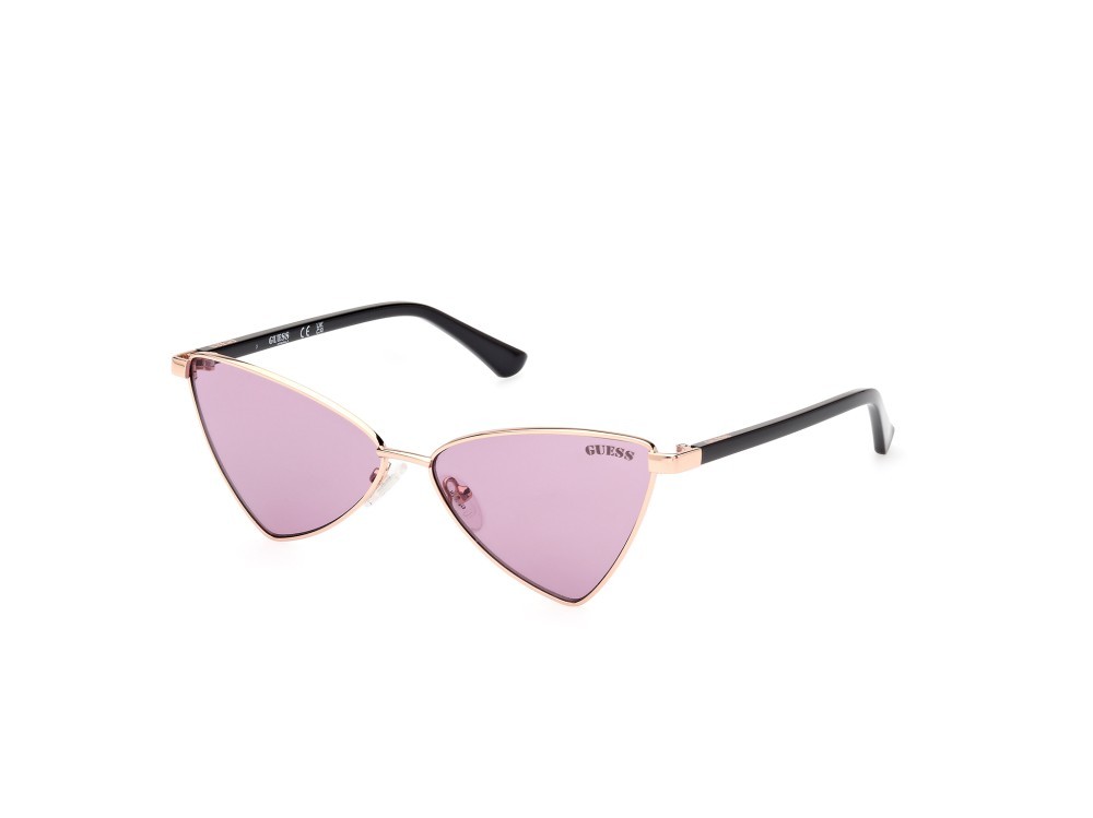 Occhiali da sole Guess GU8286 (28Y) colore oro rosè lucido forma geometrico lenti viola