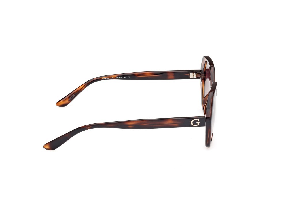 Occhiali da sole Guess GU8292 (52F) colore avana scura forma geometrico lenti marrone sfumato