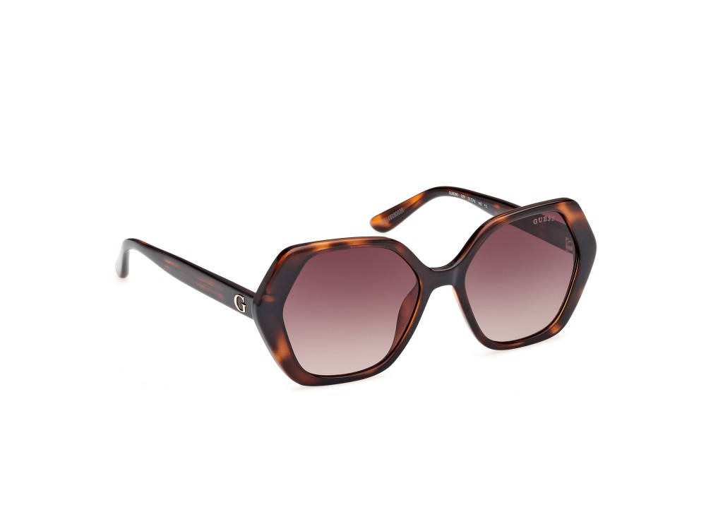 Occhiali da sole Guess GU8292 (52F) colore avana scura forma geometrico lenti marrone sfumato