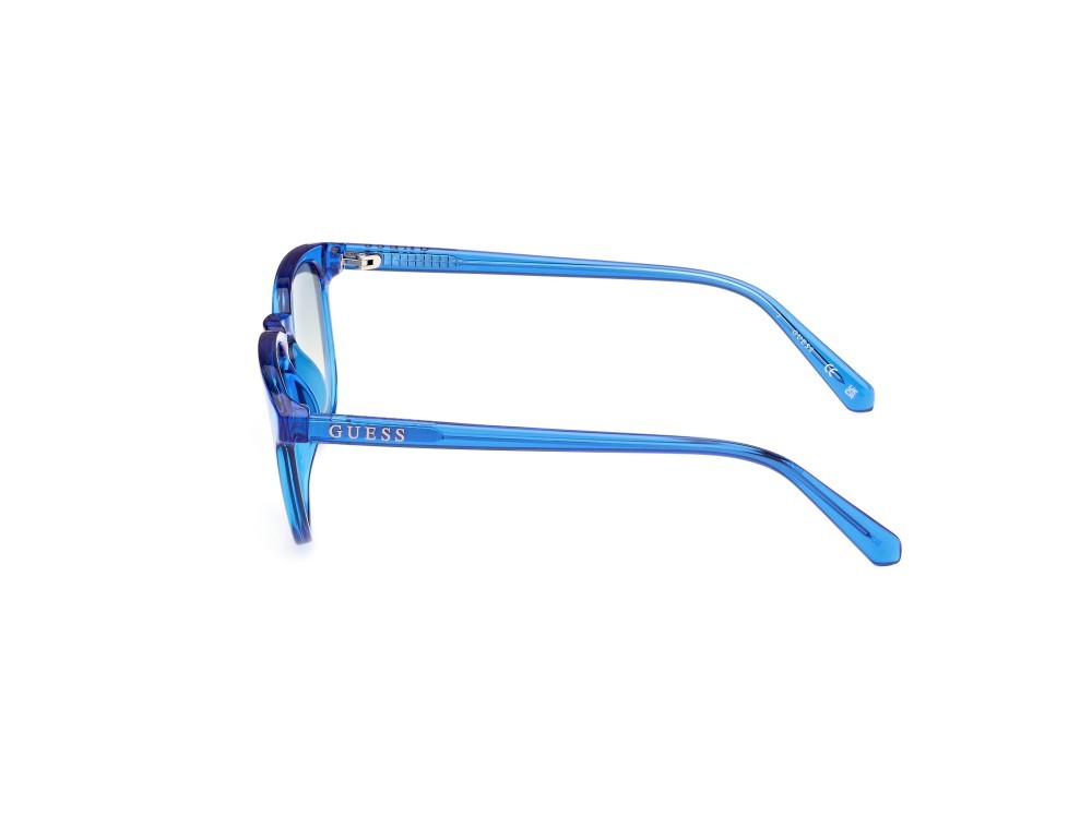 Occhiali da sole Guess GU8293 (90X) colore blu lucido forma rotondo lenti blu specchiato
