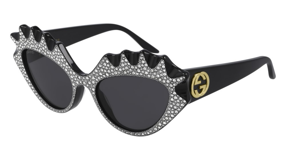 Sonnenbrillen Gucci Fashion Inspired GG0781S-003 farbe black form cat-eye gläser grey
