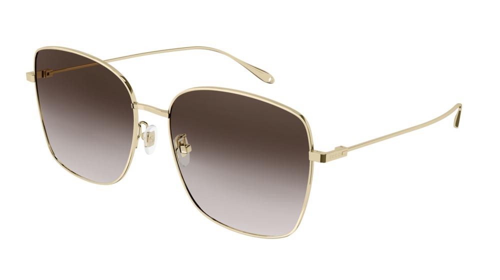 Sonnenbrillen Gucci Fashion Inspired GG1030SK-002 farbe gold form rechteckig gläser brown