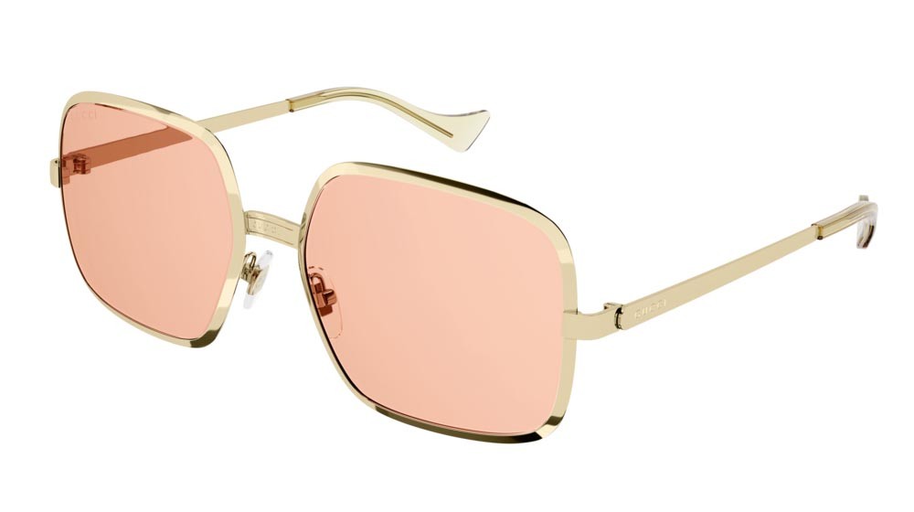 Occhiali da sole Gucci Fashion Inspired GG1063S-001 colore gold forma rettangolare lenti red