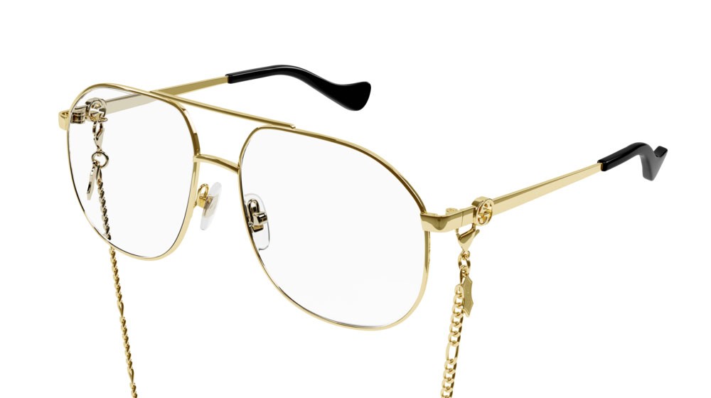 Occhiali da vista Gucci Fashion Inspired GG1091O-001 colore gold forma aviator lenti transparent