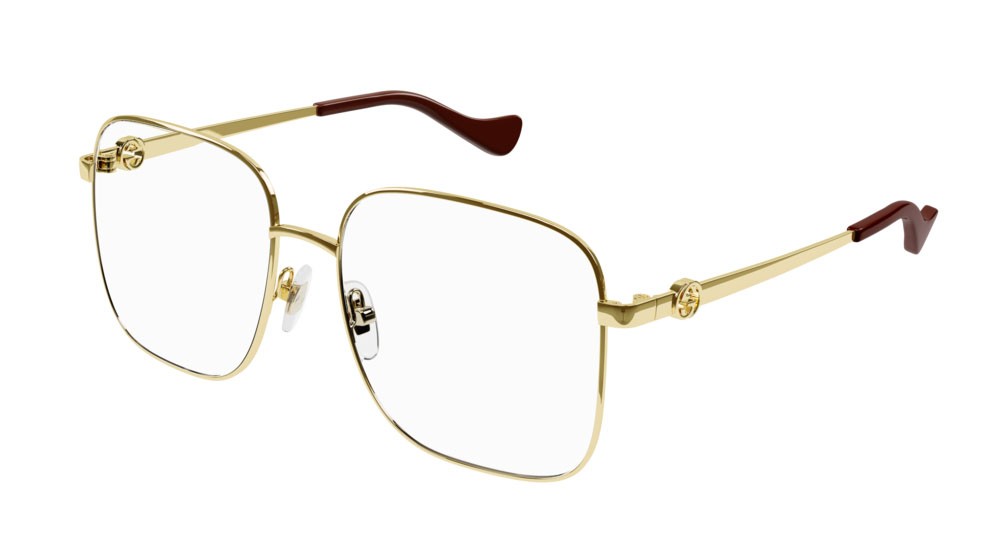 Occhiali da vista Gucci Fashion Inspired GG1092OA-002 colore gold forma rettangolare lenti transparent
