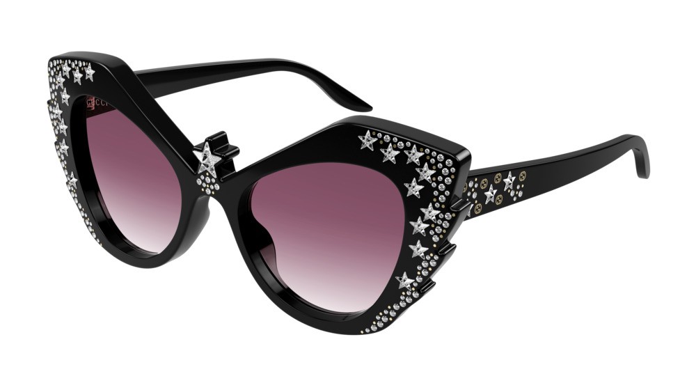 Sonnenbrillen Gucci Fashion Inspired GG1095S-001 farbe black form cat-eye gläser red