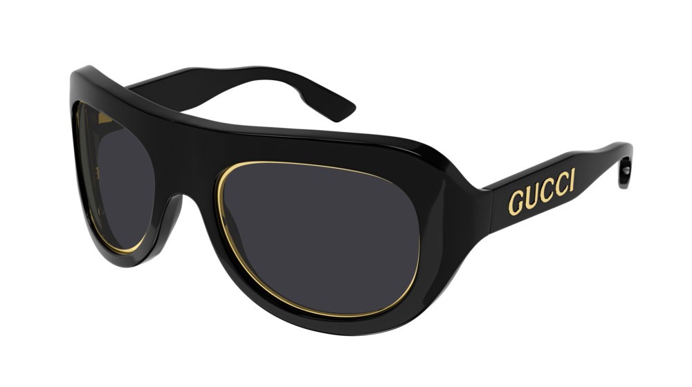 Occhiali da sole Gucci Fashion Inspired GG1108S-001 colore black forma mask lenti grey