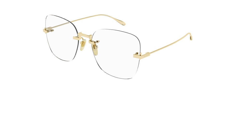 Occhiali da vista Gucci Fashion Inspired GG1150O-002 colore gold forma rettangolare lenti transparent