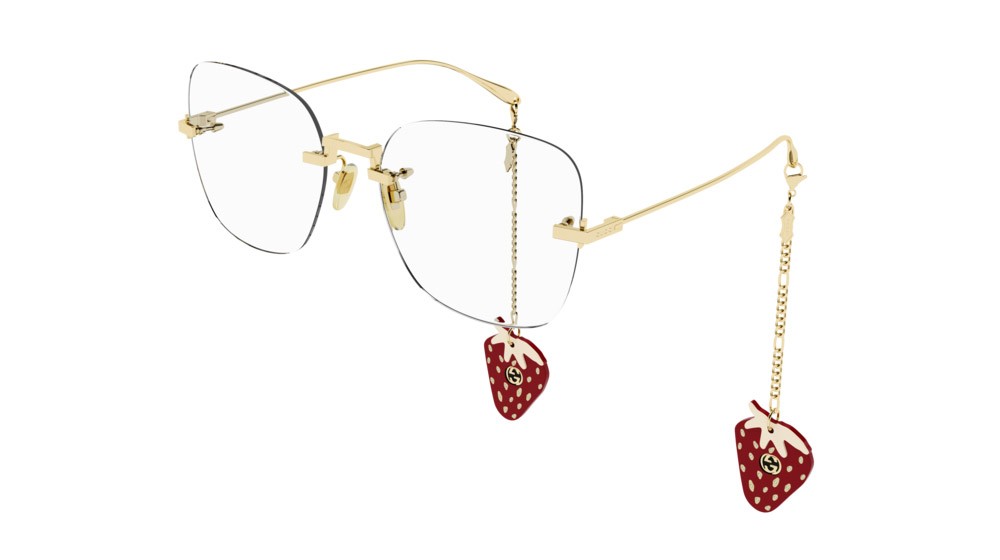 Occhiali da vista Gucci Fashion Inspired GG1150O-003 colore gold forma rettangolare lenti transparent