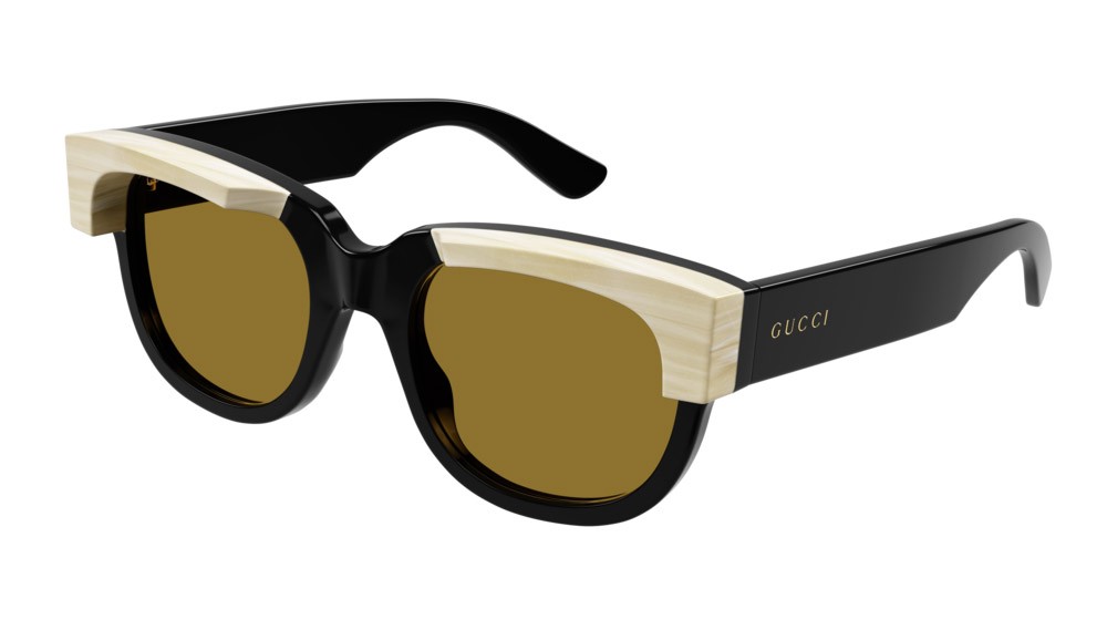 Occhiali da sole Gucci Fashion Inspired GG1165S-001 colore black forma rotondo lenti yellow