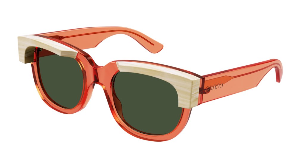 Occhiali da sole Gucci Fashion Inspired GG1165S-003 colore orange forma rotondo lenti green