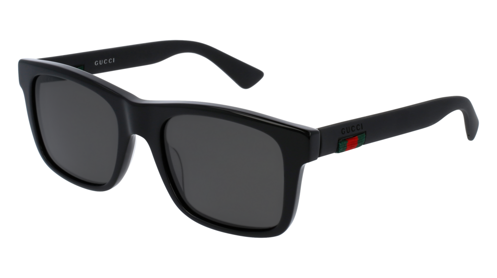 Occhiali da sole Gucci Urban Gg0008s-002 colore black forma rettangolare lenti grey