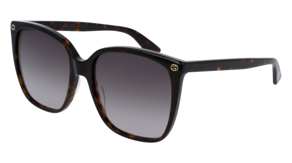 Sonnenbrillen Gucci Sensual Romantic Gg0022s-003 farbe havana form cat-eye gläser brown