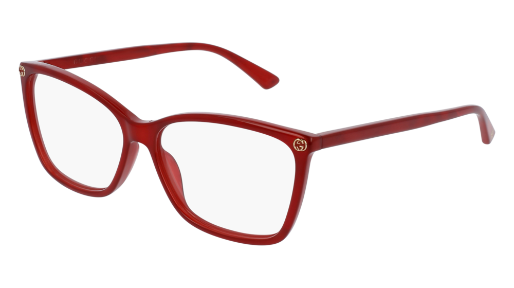 Occhiali da vista Gucci Sensual Romantic GG0025O-004 colore red forma rotondo lenti transparent