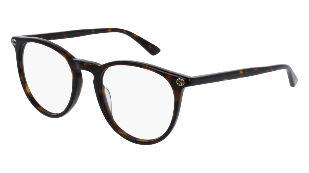 Occhiali da vista Gucci Sensual Romantic GG0027O-002 colore havana forma rotondo lenti transparent