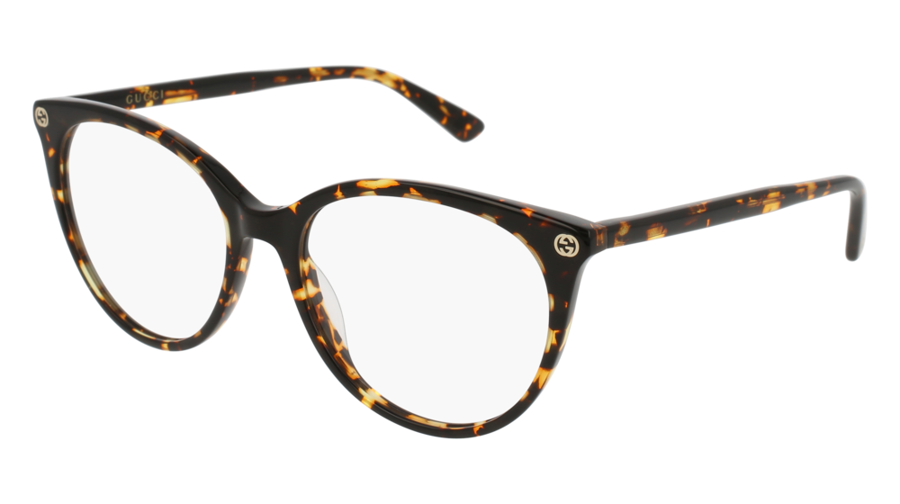 Occhiali da vista Gucci Sensual Romantic GG0093O-002 colore havana forma rotondo lenti transparent
