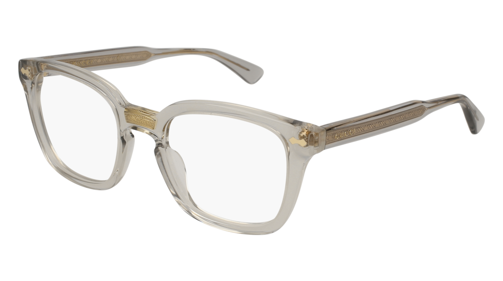 Occhiali da vista Gucci Opulent Luxury GG0184O-005 colore grey forma rettangolare lenti transparent