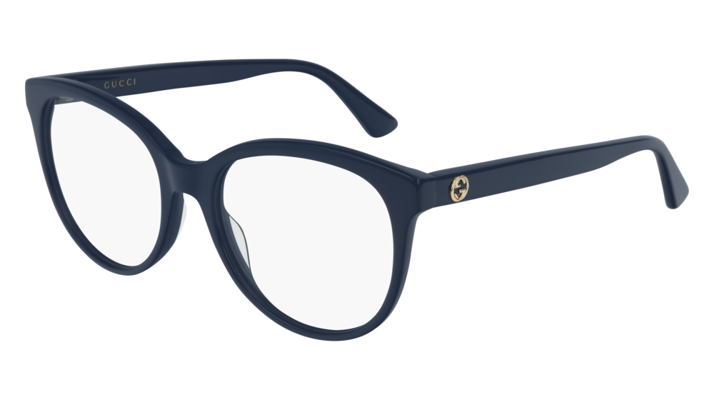 Occhiali da vista Gucci Logo GG0329O-008 colore blue forma rotondo lenti transparent