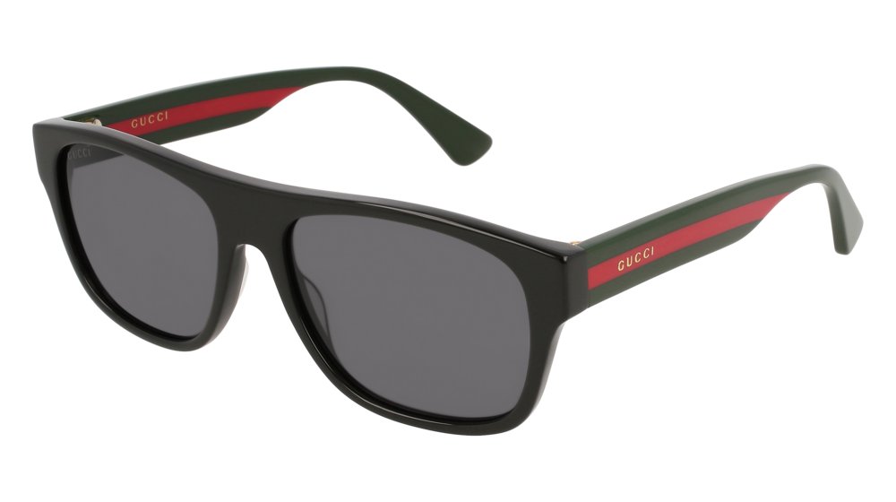 Occhiali da sole Gucci Sensual Romantic Gg0341s-001 colore multicolor forma rettangolare lenti grey