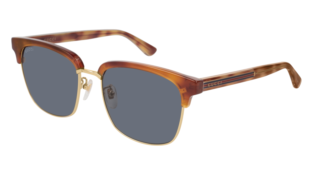 Sonnenbrillen Gucci Web Gg0382s-005 farbe havana form rechteckig gläser blue
