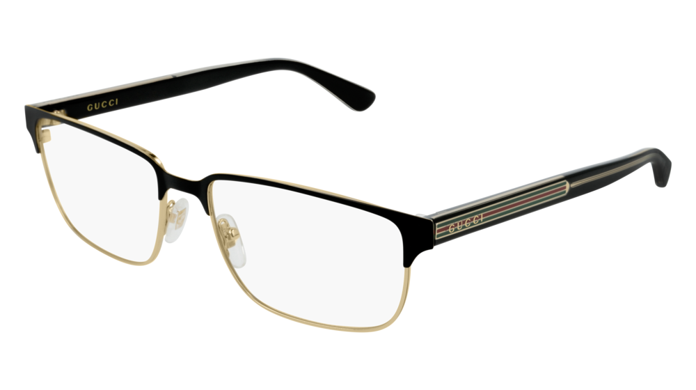 Occhiali da vista Gucci Web GG0383O-004 colore black forma rettangolare lenti transparent