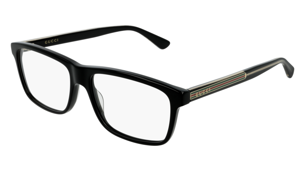 Occhiali da vista Gucci Web GG0384O-004 colore black forma rettangolare lenti transparent