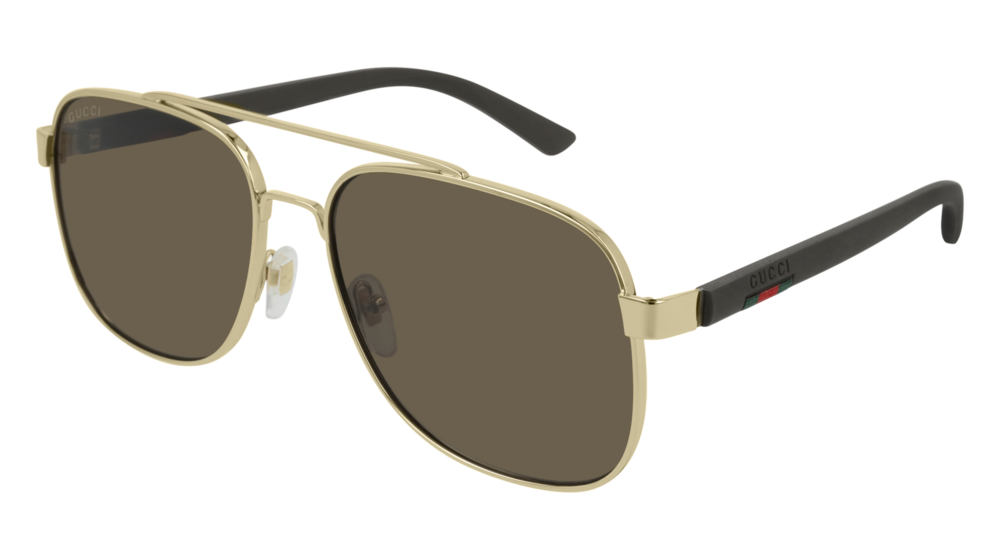 Occhiali da sole Gucci Web Gg0422s-003 colore brown forma aviator lenti brown