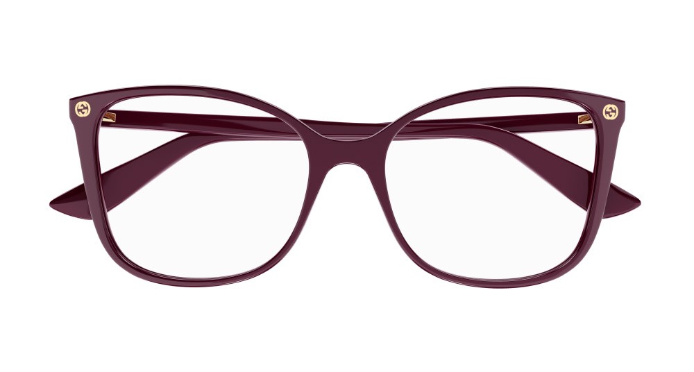 Occhiali da vista Gucci GG0026O-012 colore burgundy forma cat eye lenti trasparente