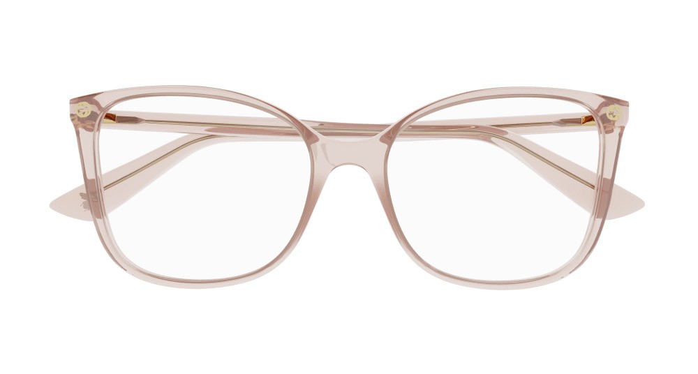 Occhiali da vista Gucci GG0026O-013 colore nude forma cat eye lenti trasparente