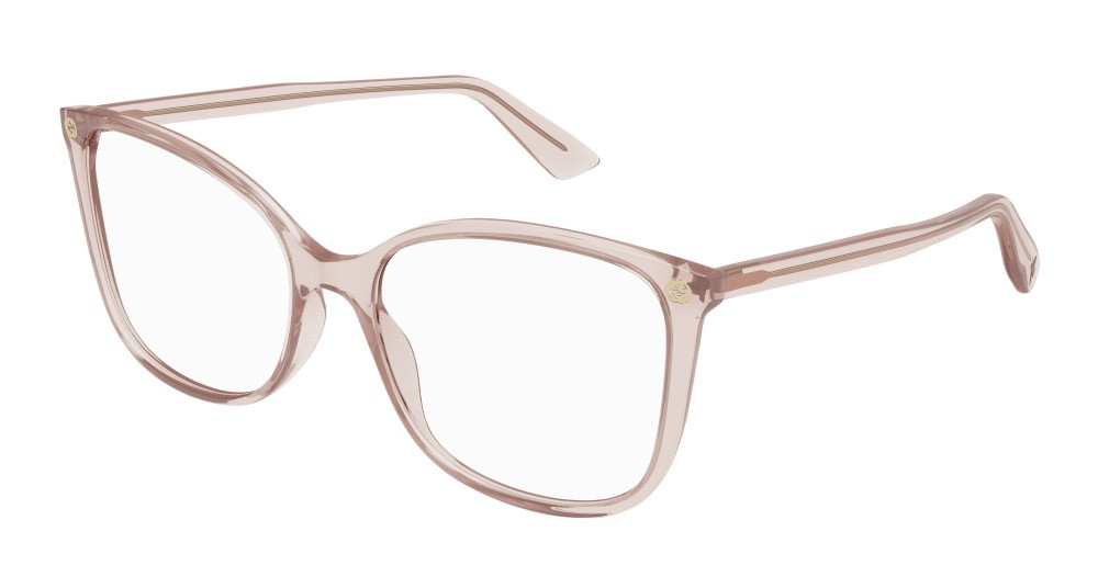 Occhiali da vista Gucci GG0026O-013 colore nude forma cat eye lenti trasparente