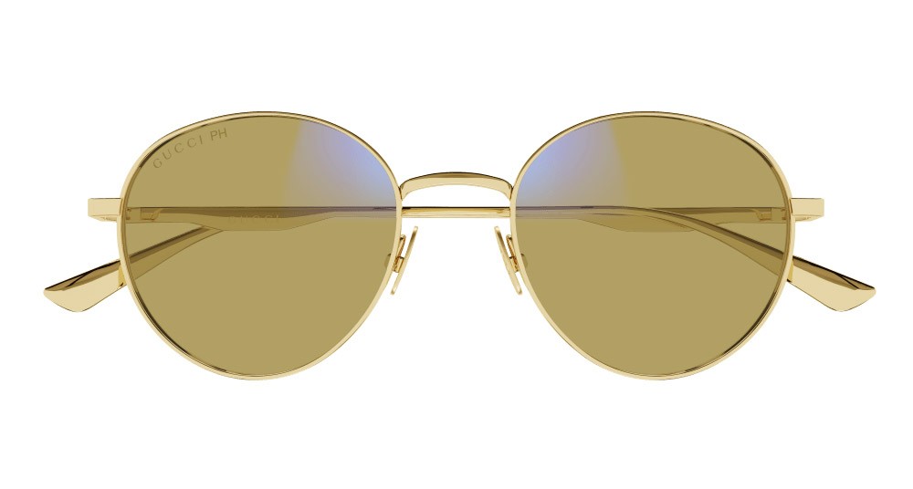 Occhiali da sole Gucci GG0337S-001 colore oro forma aviator lenti trasparente