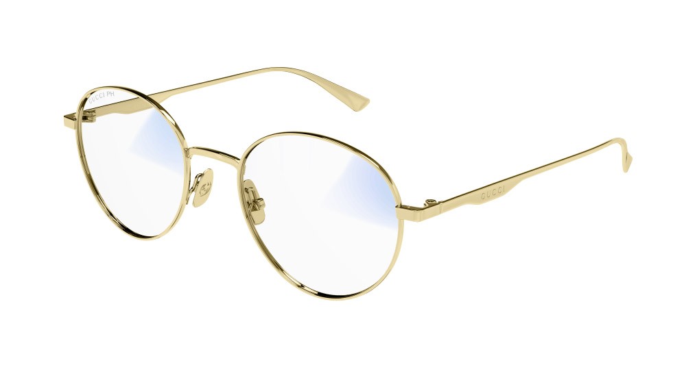Occhiali da sole Gucci GG0337S-001 colore oro forma aviator lenti trasparente