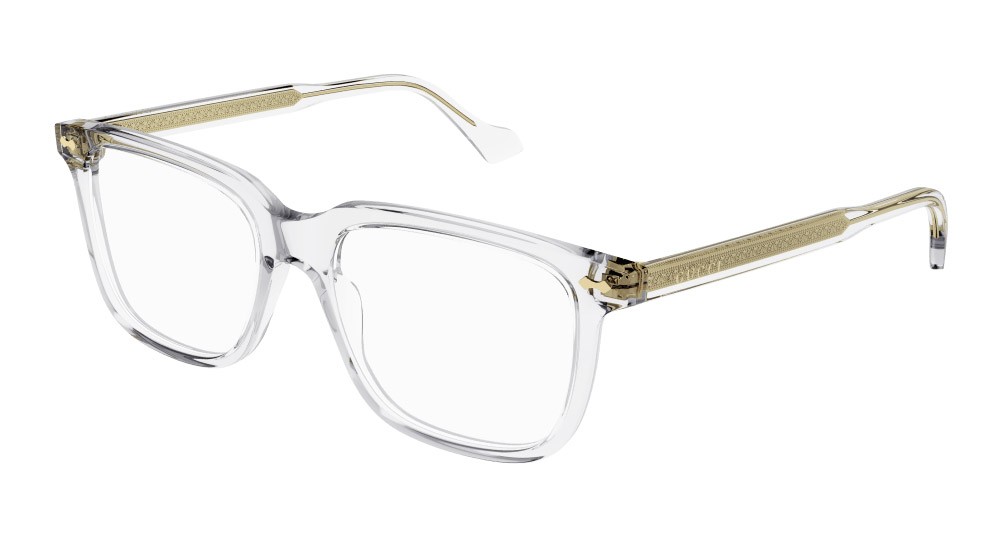 Occhiali da vista Gucci GG0737O-017 colore cristallo forma rettangolare lenti trasparente