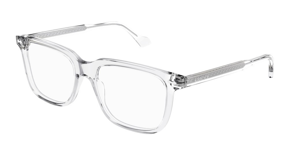 Brillen Gucci GG0737O-018 farbe cristallo form rechteckig gläser trasparente