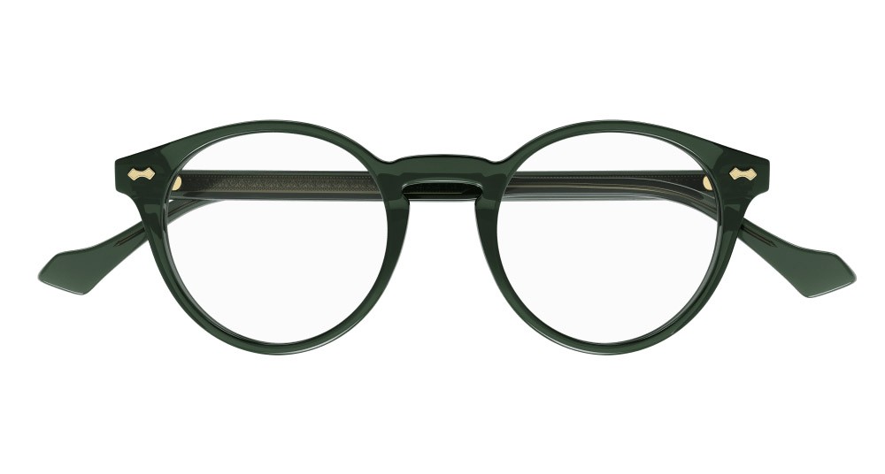 Occhiali da vista Gucci GG0738O-007 colore verde forma rotondo lenti trasparente