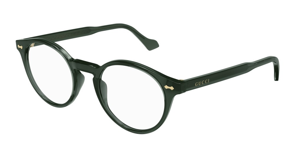 Occhiali da vista Gucci GG0738O-007 colore verde forma rotondo lenti trasparente