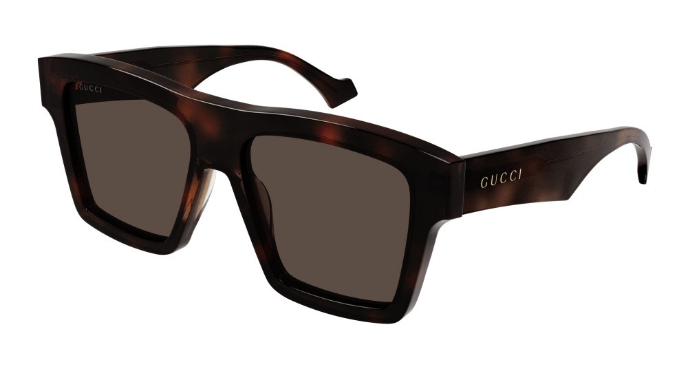 Occhiali da sole Gucci GG0962S-011 colore havana forma rettangolare lenti marrone