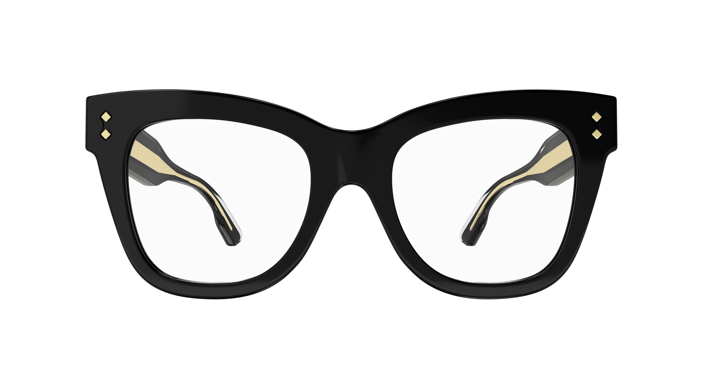 Occhiali da vista Gucci Logo GG1082O-001 colore black forma cat eye lenti transparent